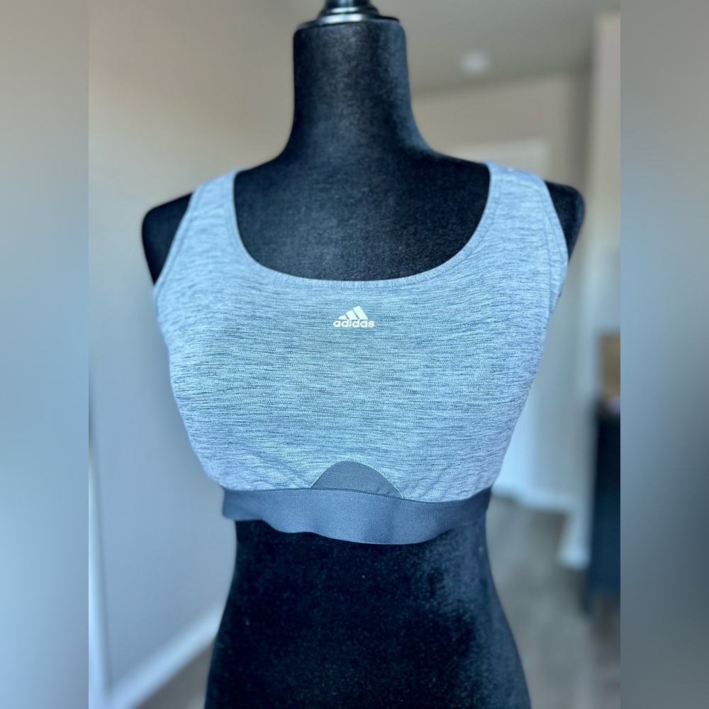 Adidas Women's Heathered Gray Sports Bra